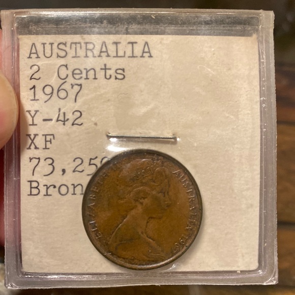 Other - AUSTRALIA 2 cents 1967 XF BRONZE coin